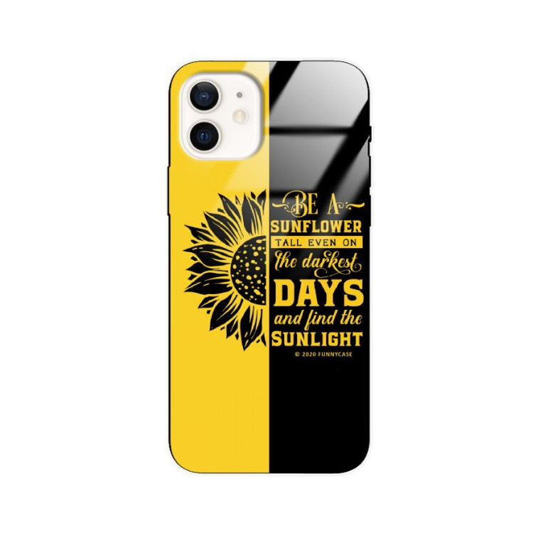 ETUI BLACK CASE GLASS NA TELEFON APPLE IPHONE 12 / 12 PRO ST_SUNFLOWERS-2020-1-103