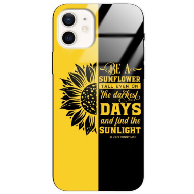 ETUI BLACK CASE GLASS NA TELEFON APPLE IPHONE 12 / 12 PRO ST_SUNFLOWERS-2020-1-103