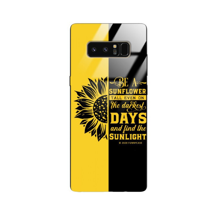 ETUI BLACK CASE GLASS NA TELEFON SAMSUNG GALAXY NOTE 8 ST_SUNFLOWERS-2020-1-103