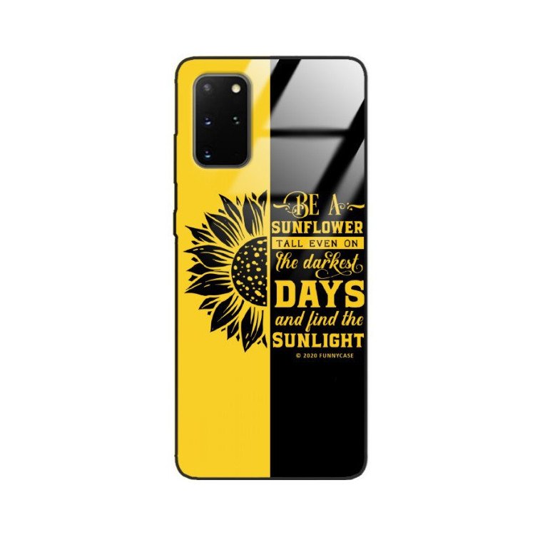 ETUI BLACK CASE GLASS NA TELEFON SAMSUNG GALAXY S20 PLUS ST_SUNFLOWERS-2020-1-103