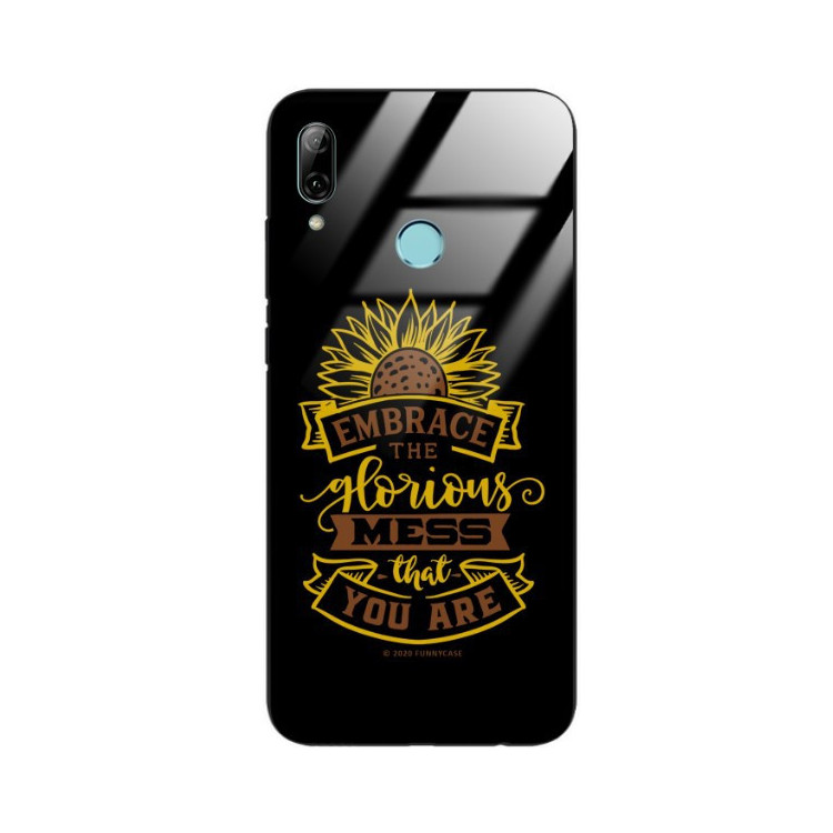 ETUI BLACK CASE GLASS NA TELEFON HUAWEI P SMART 2019 ST_SUNFLOWERS-2020-1-105