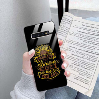ETUI BLACK CASE GLASS NA TELEFON SAMSUNG GALAXY S10 PLUS ST_SUNFLOWERS-2020-1-105
