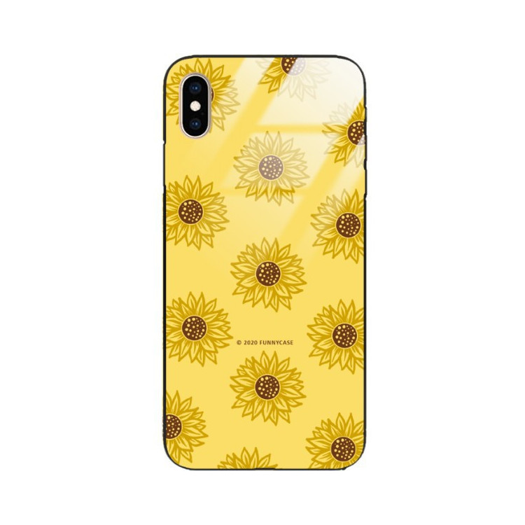 ETUI BLACK CASE GLASS NA TELEFON APPLE IPHONE XS MAX ST_SUNFLOWERS-2020-1-106