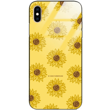 ETUI BLACK CASE GLASS NA TELEFON APPLE IPHONE XS MAX ST_SUNFLOWERS-2020-1-106