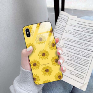 ETUI BLACK CASE GLASS NA TELEFON APPLE IPHONE XS MAX ST_SUNFLOWERS-2020-1-106