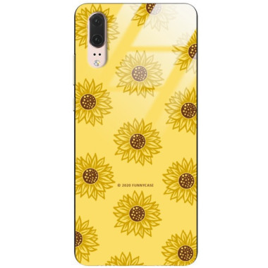 Etui Huawei P20, ST_SUNFLOWERS-2020-1-106 Wzory - FunnyCase