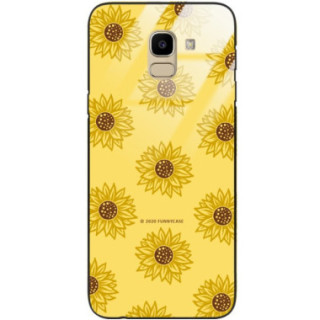 ETUI BLACK CASE GLASS NA TELEFON SAMSUNG GALAXY J6 2018 ST_SUNFLOWERS-2020-1-106