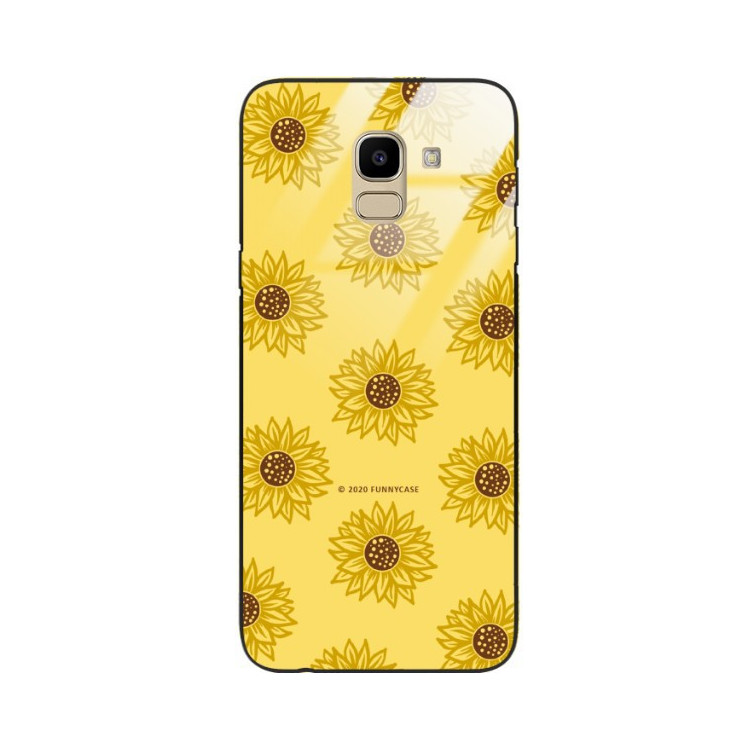 ETUI BLACK CASE GLASS NA TELEFON SAMSUNG GALAXY J6 2018 ST_SUNFLOWERS-2020-1-106