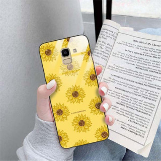 ETUI BLACK CASE GLASS NA TELEFON SAMSUNG GALAXY J6 2018 ST_SUNFLOWERS-2020-1-106