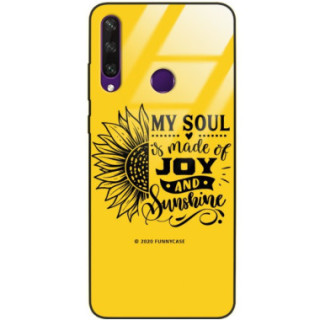 ETUI BLACK CASE GLASS NA TELEFON HUAWEI Y6P ST_SUNFLOWERS-2020-1-107