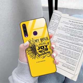 ETUI BLACK CASE GLASS NA TELEFON HUAWEI Y6P ST_SUNFLOWERS-2020-1-107