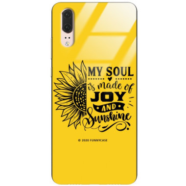 Etui Huawei P20, ST_SUNFLOWERS-2020-1-107 Wzory - FunnyCase