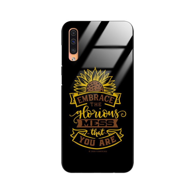 ETUI BLACK CASE GLASS NA TELEFON SAMSUNG GALAXY A50 / A30S / A50S ST_SUNFLOWERS-2020-1-106