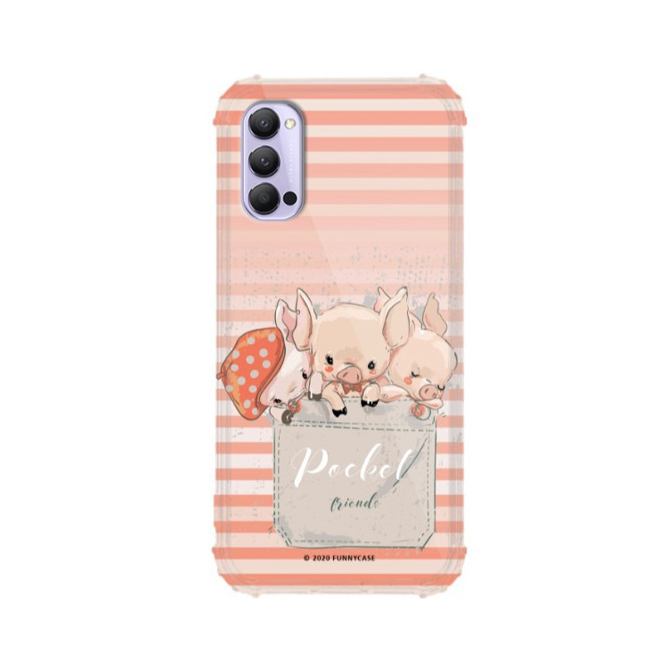 Etui Oppo RENO 4, ST_CUTE-POCKET-2020-1-103 Wzory - FunnyCase