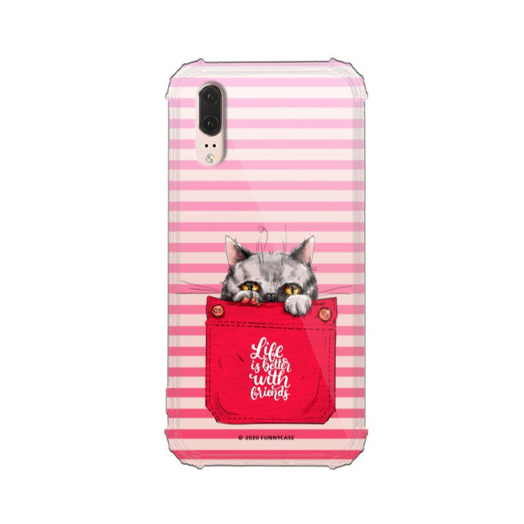 Etui Huawei P20, ST_CUTE-POCKET-2020-1-105 Wzory - FunnyCase