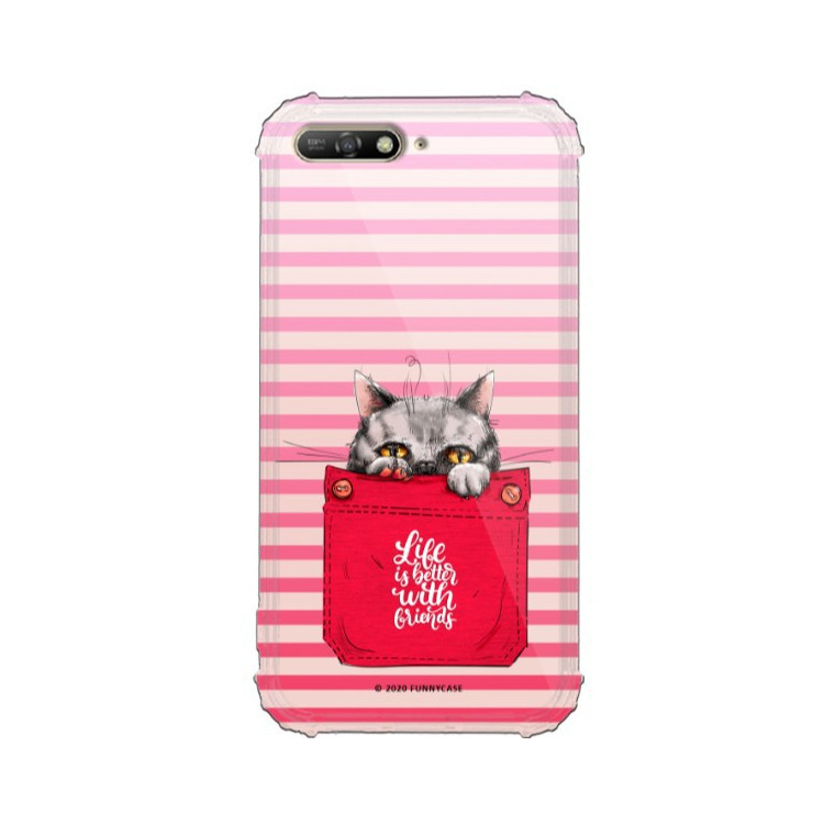 Etui Huawei Y6 2018, ST_CUTE-POCKET-2020-1-105 Wzory - FunnyCase