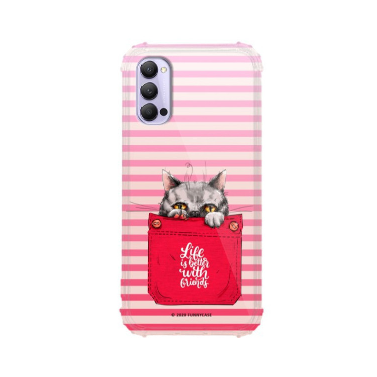 Etui Oppo RENO 4, ST_CUTE-POCKET-2020-1-105 Wzory - FunnyCase