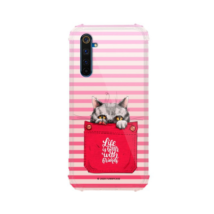 Etui Realme 6 PRO, ST_CUTE-POCKET-2020-1-105 Wzory - FunnyCase