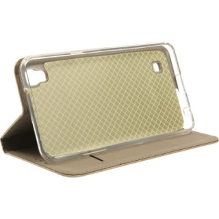 Etui Lg X POWER, Book Magnet Złoty - FunnyCase