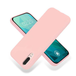 Etui Huawei P20, Etui Gumowe Pudrowy Róż - FunnyCase