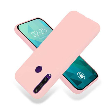 Etui Huawei Y6P, Etui Gumowe Pudrowy Róż - FunnyCase