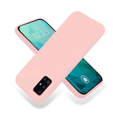 Etui Samsung GALAXY A51 5G, Etui Gumowe Pudrowy Róż - FunnyCase