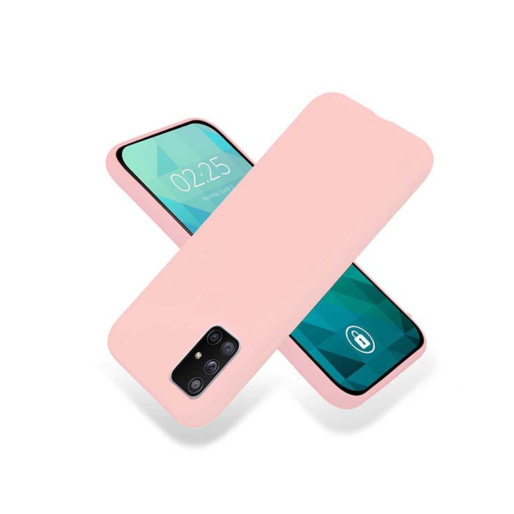 Etui Samsung GALAXY A71 5G, Etui Gumowe Pudrowy Róż - FunnyCase