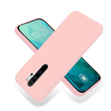 Etui Xiaomi REDMI NOTE 8 PRO, Etui Gumowe Pudrowy Róż - FunnyCase