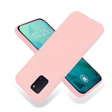 Etui Samsung GALAXY A81 / NOTE 10 LITE, Etui Gumowe Pudrowy Róż - FunnyCase