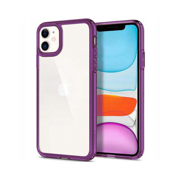 ETUI GUMA HYBRID NA TELEFON APPLE IPHONE 12 MINI FIOLETOWY