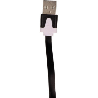 KABEL USB iPHONE 5G - PŁASKI CZARNY