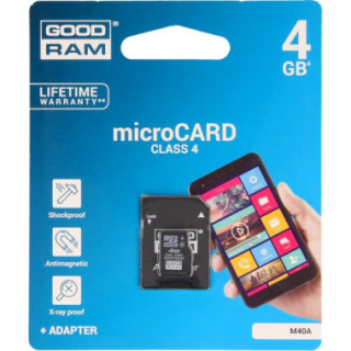 KARTA PAMIĘCI GOODRAM MICRO SD 4GB CLASS 4