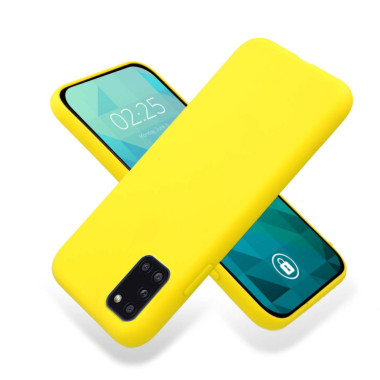 Etui Samsung GALAXY A31, Etui Gumowe Żółty - FunnyCase