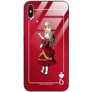 ETUI BLACK CASE GLASS NA TELEFON APPLE IPHONE X / XS ST_QUEEN-OF-CARDS-200