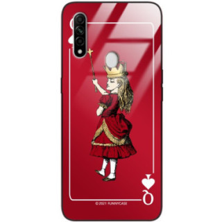 ETUI BLACK CASE GLASS NA TELEFON OPPO A8 / A31 2020 ST_QUEEN-OF-CARDS-200