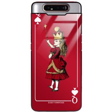 Etui Samsung GALAXY A80, ST_QUEEN-OF-CARDS-200 Wzory - FunnyCase