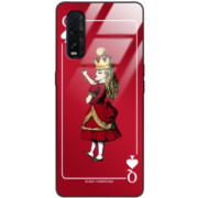 ETUI BLACK CASE GLASS NA TELEFON OPPO FIND X2 ST_QUEEN-OF-CARDS-200