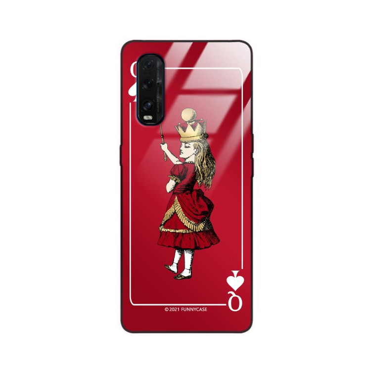ETUI BLACK CASE GLASS NA TELEFON OPPO FIND X2 ST_QUEEN-OF-CARDS-200