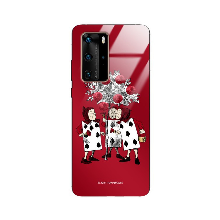 ETUI BLACK CASE GLASS NA TELEFON HUAWEI P40 PRO ST_QUEEN-OF-CARDS-201
