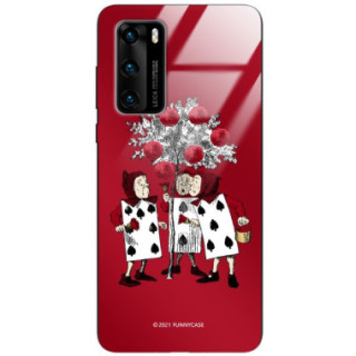 ETUI BLACK CASE GLASS NA TELEFON HUAWEI P40 ST_QUEEN-OF-CARDS-201