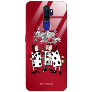 ETUI BLACK CASE GLASS NA TELEFON OPPO A9 2020 ST_QUEEN-OF-CARDS-201