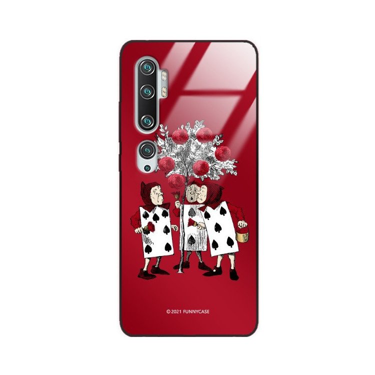 ETUI BLACK CASE GLASS NA TELEFON XIAOMI MI NOTE 10 ST_QUEEN-OF-CARDS-201