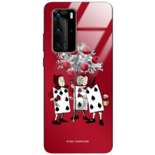 ETUI BLACK CASE GLASS NA TELEFON HUAWEI P40 PRO PLUS ST_QUEEN-OF-CARDS-201