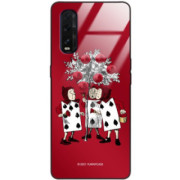 ETUI BLACK CASE GLASS NA TELEFON OPPO FIND X2 ST_QUEEN-OF-CARDS-201