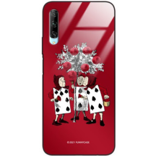 ETUI BLACK CASE GLASS NA TELEFON HUAWEI Y9S ST_QUEEN-OF-CARDS-201
