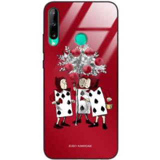 ETUI BLACK CASE GLASS NA TELEFON HUAWEI Y7P ST_QUEEN-OF-CARDS-201