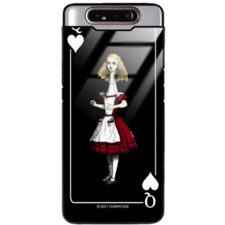 Etui Samsung GALAXY A80, ST_QUEEN-OF-CARDS-202 Wzory - FunnyCase