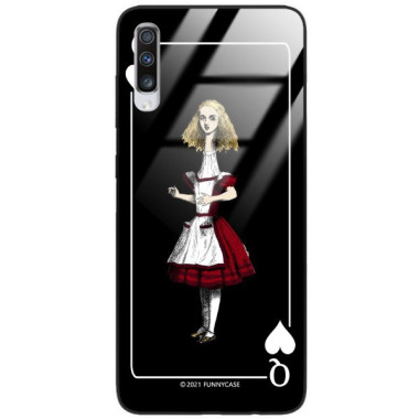 Etui Samsung GALAXY A70, ST_QUEEN-OF-CARDS-202 Wzory - FunnyCase