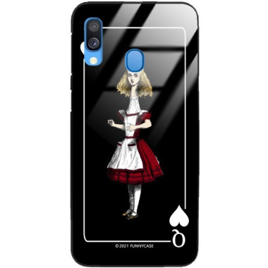 Etui Samsung GALAXY A40, ST_QUEEN-OF-CARDS-202 Wzory - FunnyCase