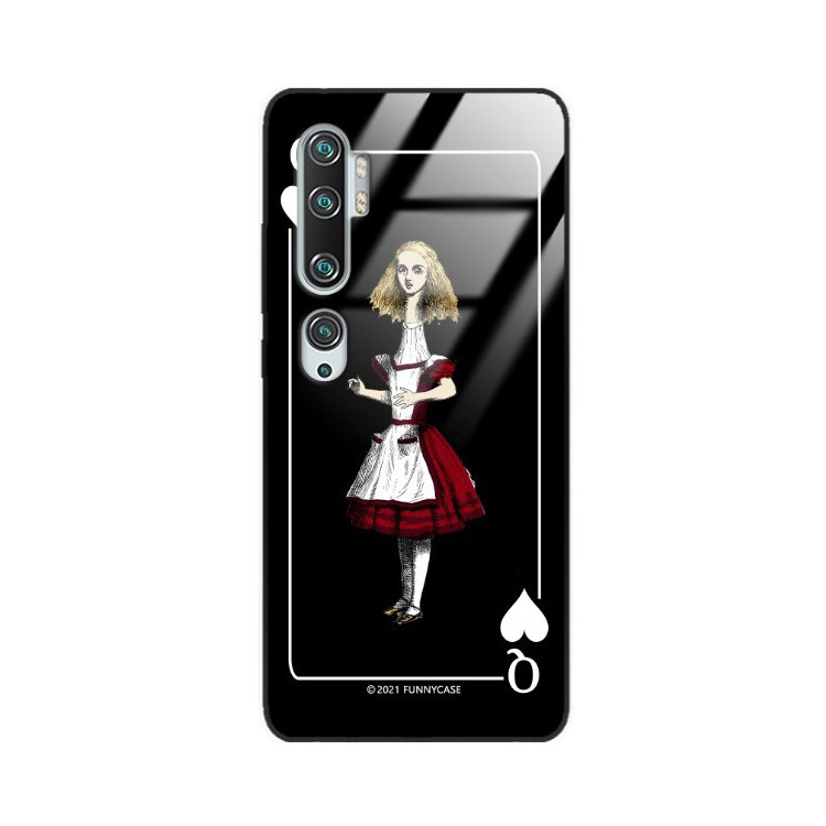 ETUI BLACK CASE GLASS NA TELEFON XIAOMI MI NOTE 10 ST_QUEEN-OF-CARDS-202